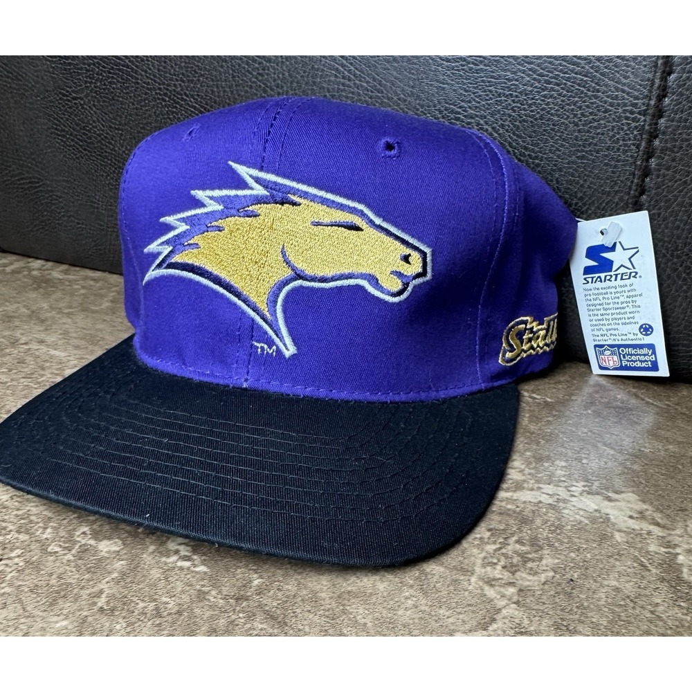 NWT VINTAGE ST LOUIS STALLIONS NFL STARTER SNAPBACK HAT - PROPOSED TEAM 1990'S